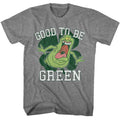 The Real Ghostbusters - Good To Be Green - American Classics - Solid Gray Adult Short Sleeve T-Shirt