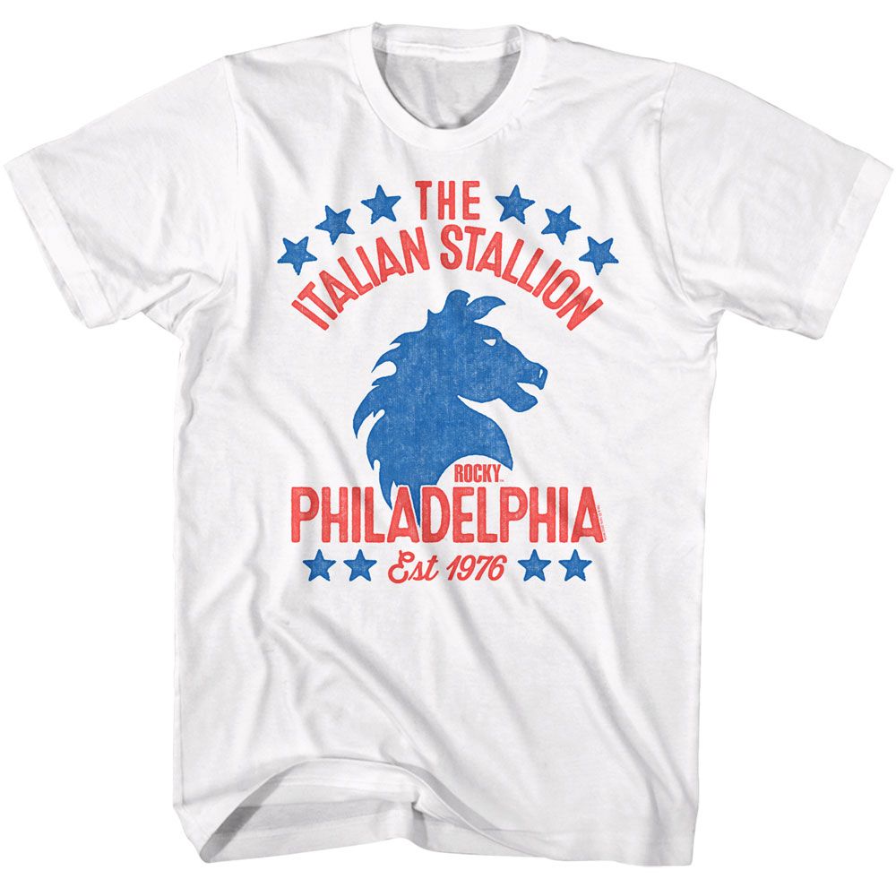 Rocky - Americana - American Classics - Solid White Adult Short Sleeve T-Shirt