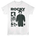 Rocky - 3 Panel 50th Anniversary - Front Print Solid Adult Short Sleeve T-Shirt - White