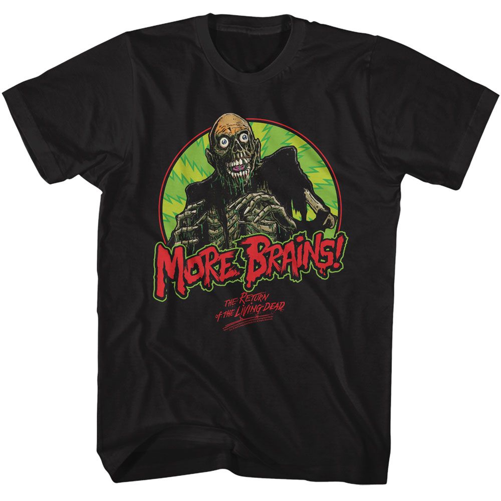 Return Of The Living Dead Tarman More Brains Officially Licensed Adult Short Sleeve T-Shirt