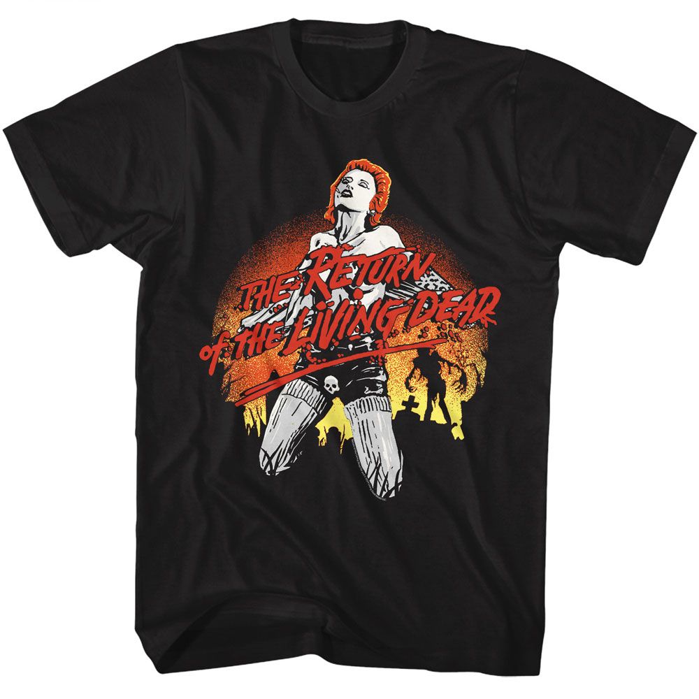 Return Of The Living Dead - Graveyard Trash - American Classics - Solid Black Adult Short Sleeve T-Shirt