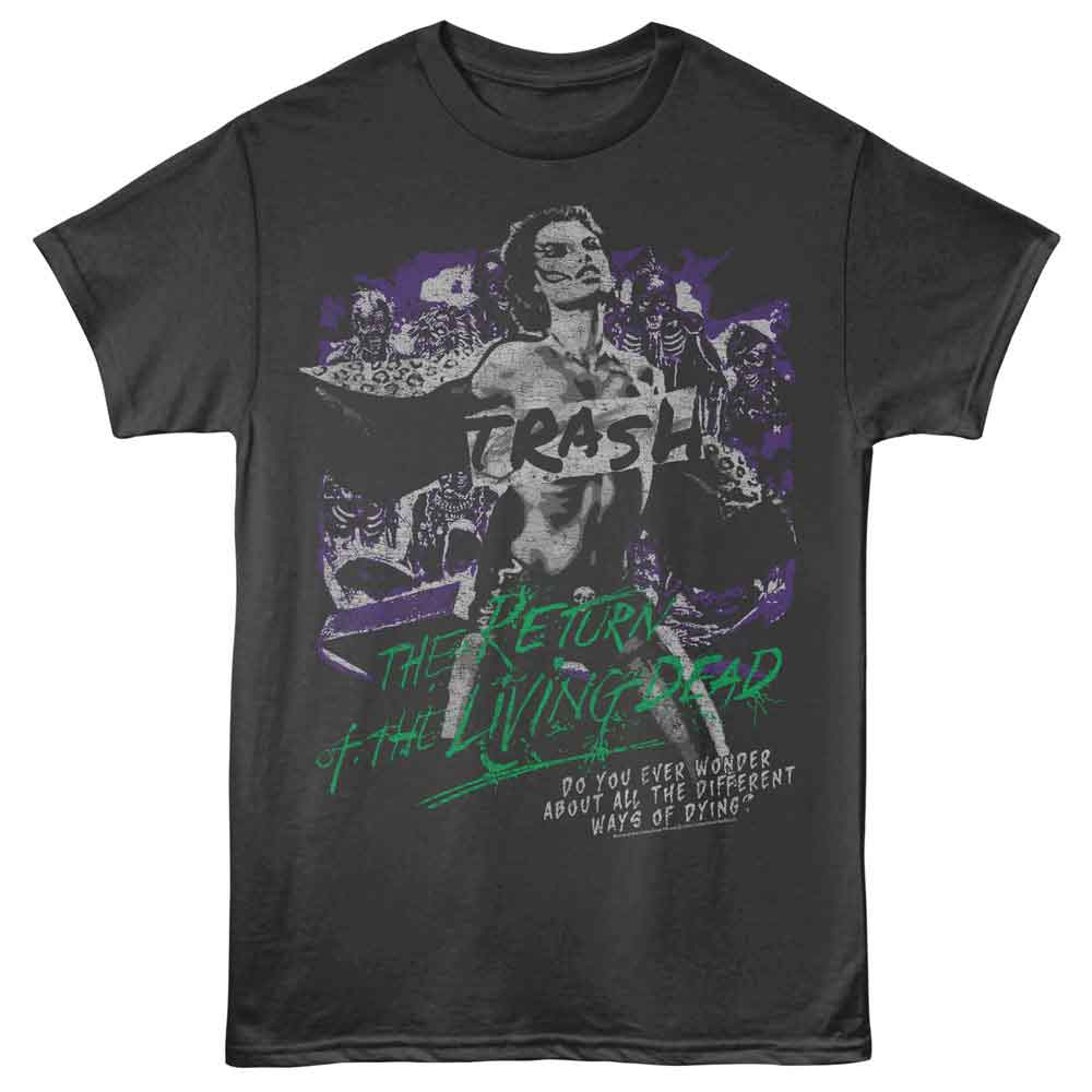 Return Of The Living Dead - Trash Censored - Licensed Adult Unisex Short Sleeve T-Shirt - Smoke