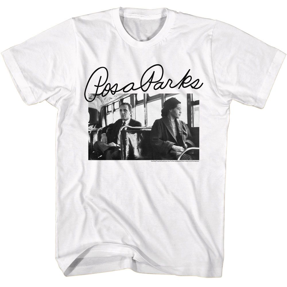 Rosa Parks - Photo And Signature - American Classics - Solid White Adult Short Sleeve T-Shirt