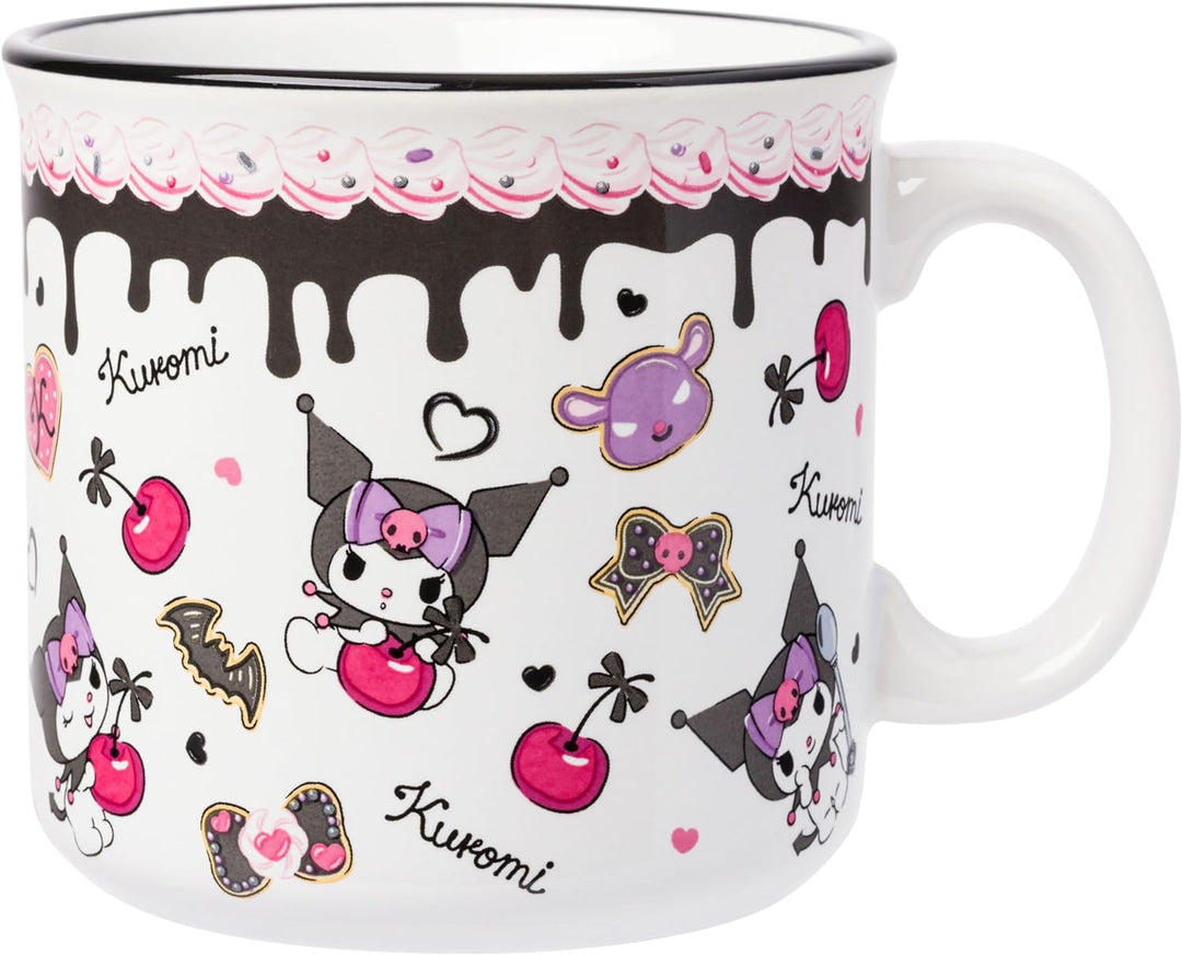 Sanrio Hello Kitty and Friends Keromi Sanrio Cake Toss Pattern Camper Mug 20 Ounces