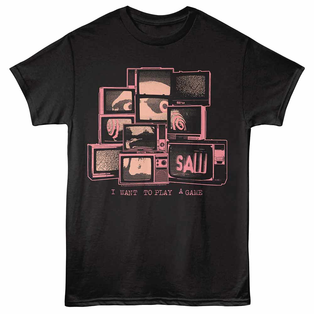 Saw - Monitors - Adult Unisex Short Sleeve T-Shirt - Black