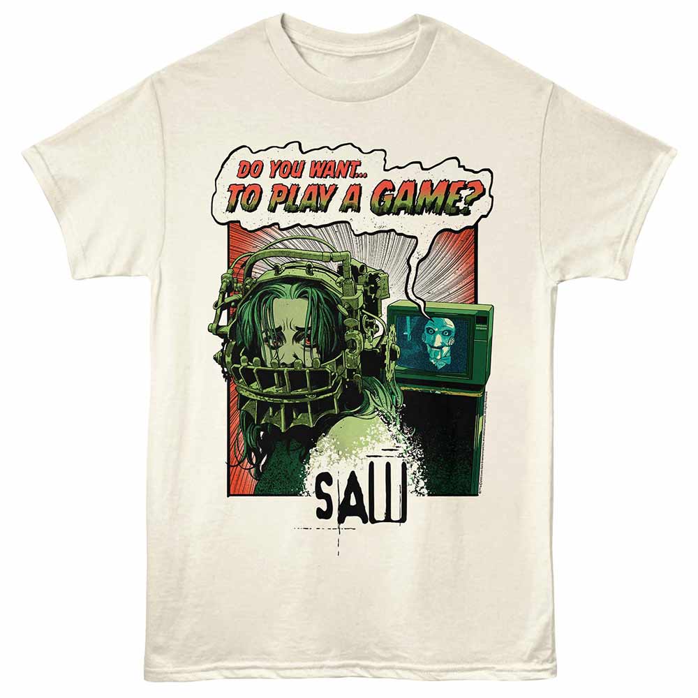 Saw - Comic Panel - Adult Unisex Short Sleeve T-Shirt - Natural