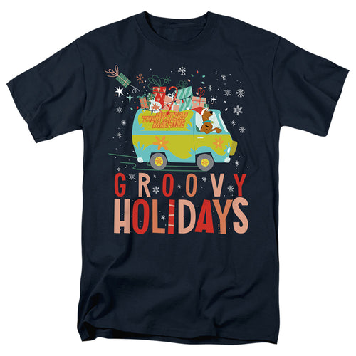 Scooby-Doo! - Goovy Holidays Christmas - Adult Unisex T-Shirt - Blue