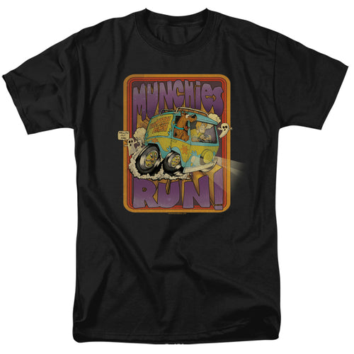 Scooby-Doo! - Munchies Run - Adult Unisex Short Sleeve T-Shirt - Black