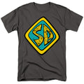 Scooby-Doo! - Badge - Adult Unisex Short Sleeve T-Shirt - Gray