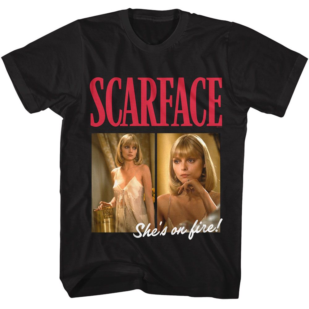 Scarface - On Fire - American Classics - Adult Short Sleeve T-Shirt