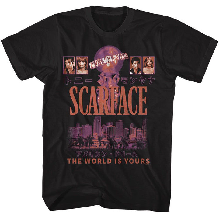 Scarface - World Is Yours Poster Style - Adult Short Sleeve T-Shirt