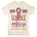 Scarface - The World Is Yours - Front Print Adult Short Sleeve Solid T-Shirt - Natural