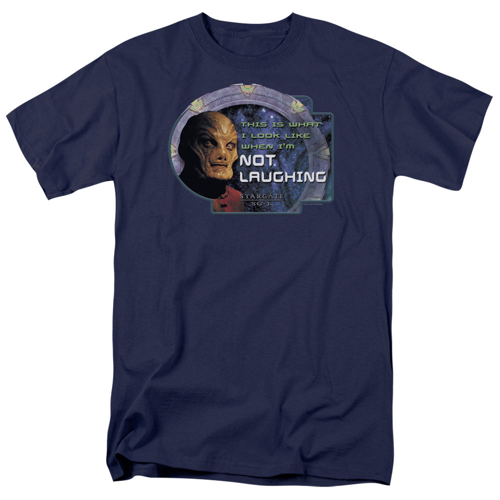 Stargate SG-1 - Not Laughing - Adult Unisex Short Sleeve T-Shirt - Blue