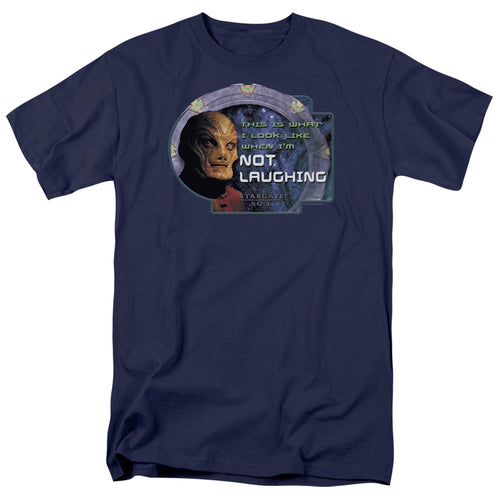Stargate SG-1 - Not Laughing - Adult Unisex Short Sleeve T-Shirt - Blue