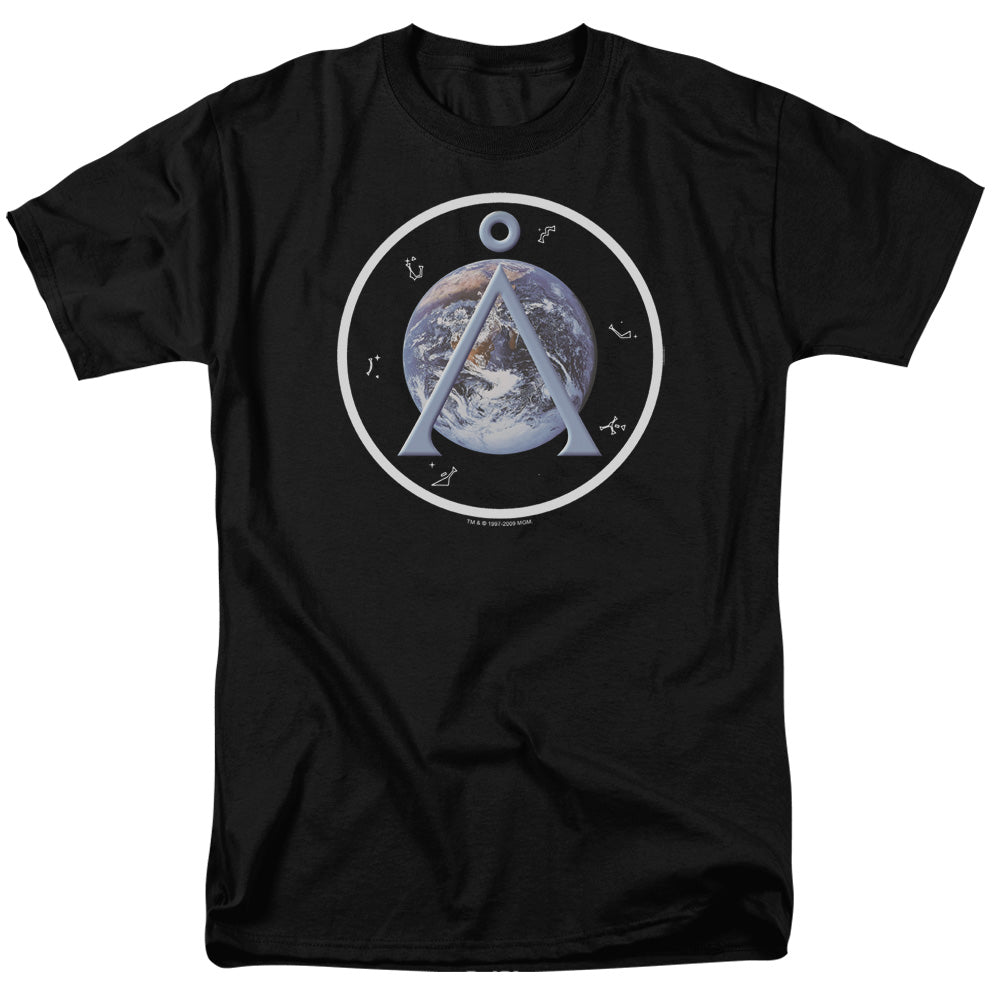 Stargate SG-1 - Earth Emblem - Adult Unisex Short Sleeve T-Shirt - Black