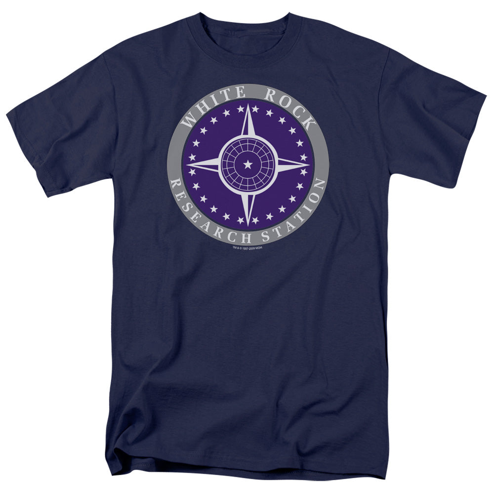 Stargate SG-1 - White Rock Logo - Adult Unisex Short Sleeve T-Shirt - Blue