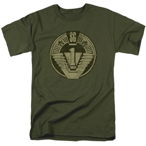 Stargate SG-1 - Distressed - Adult Unisex Short Sleeve T-Shirt - Green