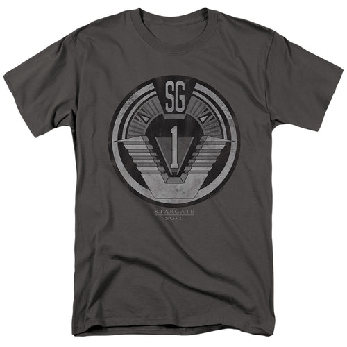 Stargate SG-1 - Team Badge - Adult Unisex Short Sleeve T-Shirt - Gray
