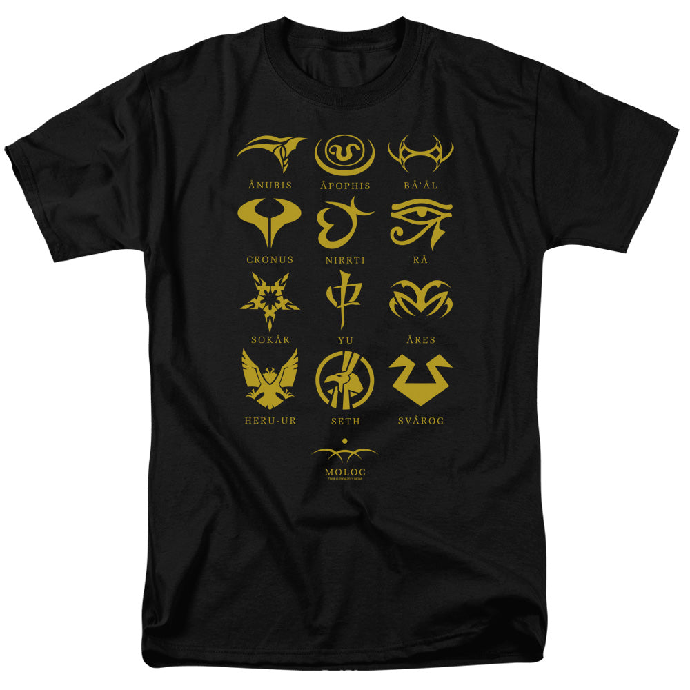 Stargate SG-1 - Goauld Characters - Adult Unisex Short Sleeve T-Shirt - Black