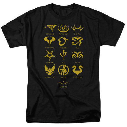Stargate SG-1 - Goauld Characters - Adult Unisex Short Sleeve T-Shirt - Black