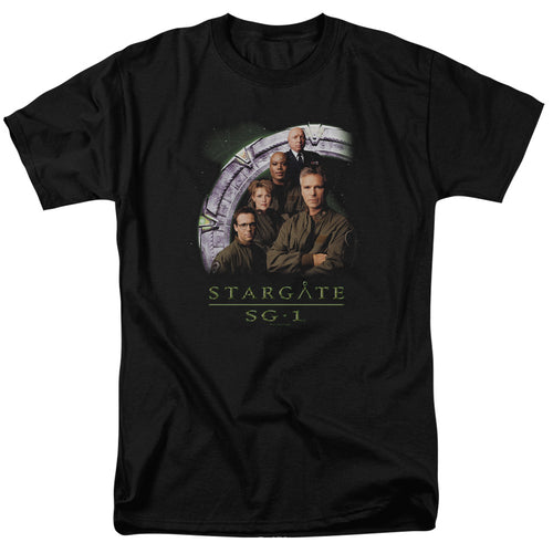 Stargate SG-1 - Cast Stacked - Adult Unisex Short Sleeve T-Shirt - Black