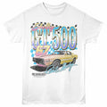 Carroll Shelby - Gt 500 Gradient - Front Print Adult Short Sleeve Solid T-Shirt - White