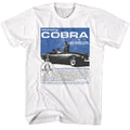 Carroll Shelby - 60s Cobra Ad - American Classics - Solid White Adult Short Sleeve T-Shirt