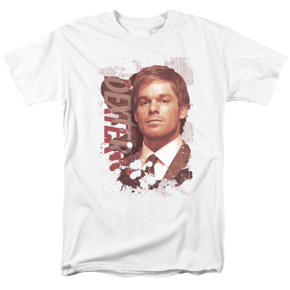 Dexter - Splatter - Adult Unisex Short Sleeve T-Shirt - White