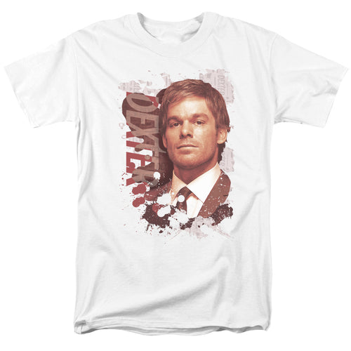Dexter - Splatter - Adult Unisex Short Sleeve T-Shirt - White