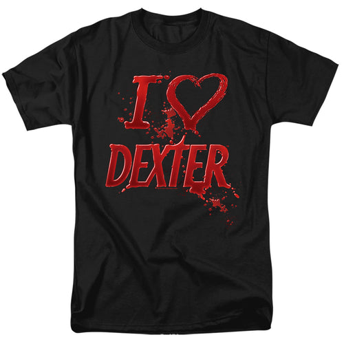 Dexter - I Heart Dexter - Adult Unisex Short Sleeve T-Shirt - Black