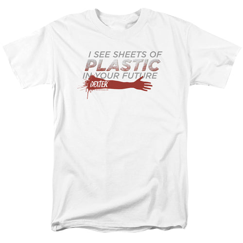 Dexter - Plastic Prediction - Adult Unisex Short Sleeve T-Shirt - White