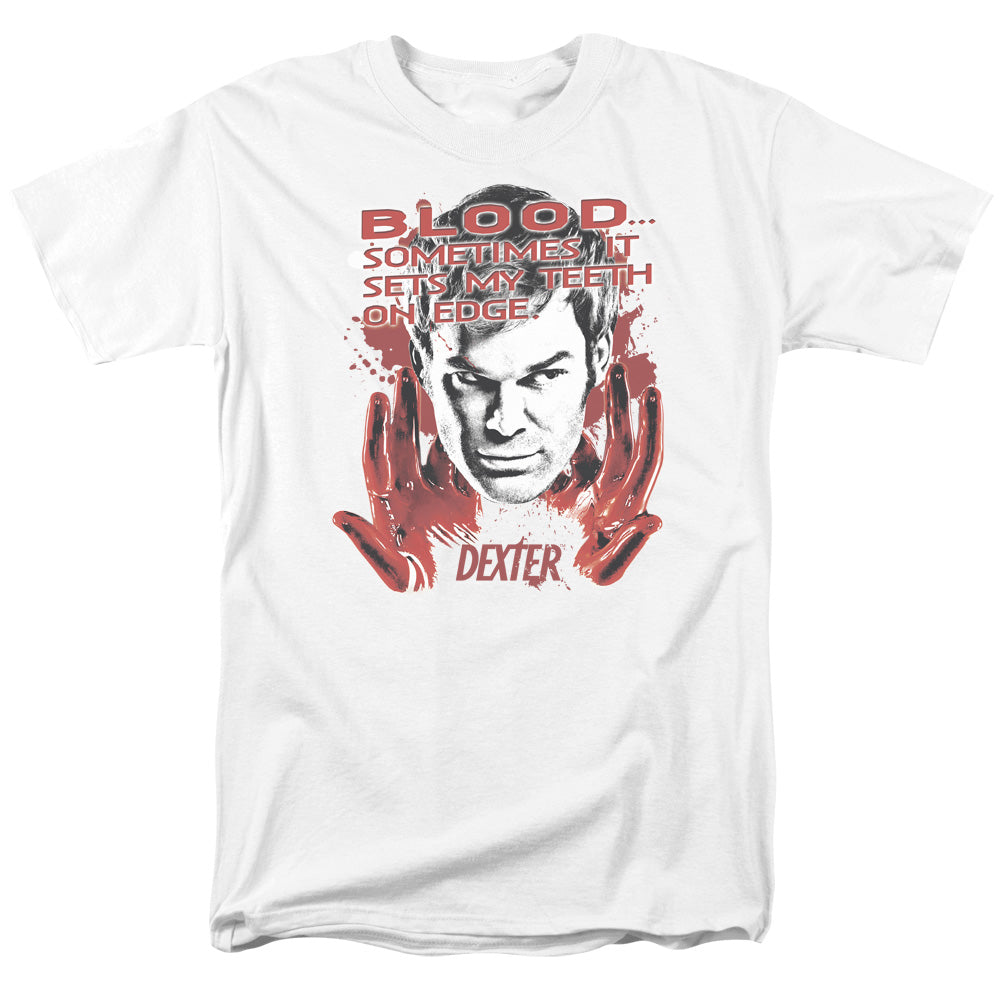 Dexter - Blood - Adult Unisex Short Sleeve T-Shirt - White
