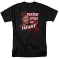 Dexter - Bloody Heart - Adult Unisex Short Sleeve T-Shirt - Black