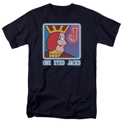 Twin Peaks - One Eyed Jacks - Adult Unisex Short Sleeve T-Shirt - Blue