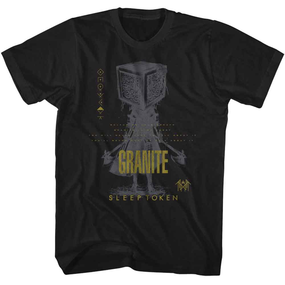 Sleep Token - Granite - American Classics - Solid Black Adult Short Sleeve T-Shirt