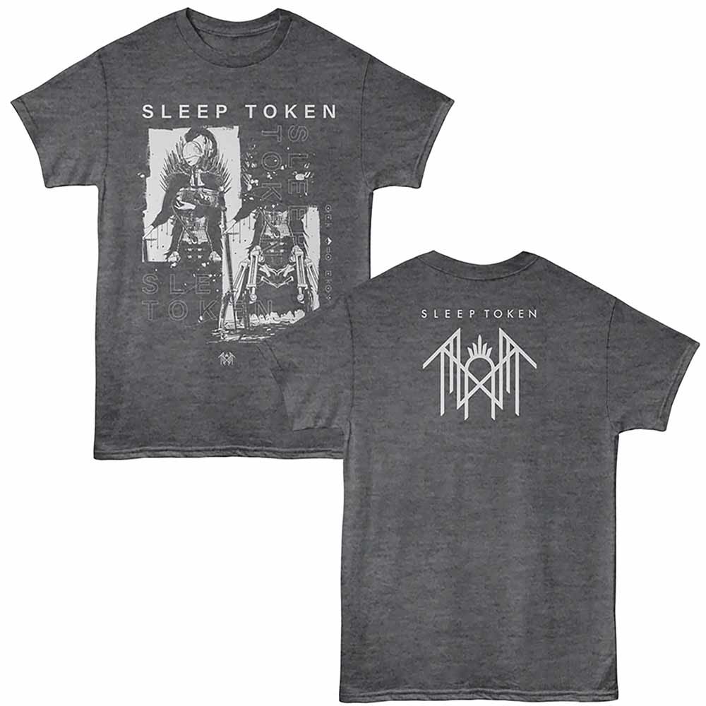 Sleep Token - Ayrok - 2-Sided Print Adult Short Sleeve Heather T-Shirt - Black Heather