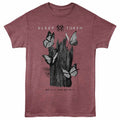 Sleep Token - Butterflies - Front Print Adult Short Sleeve Solid T-Shirt - Vintage Maroon Heather