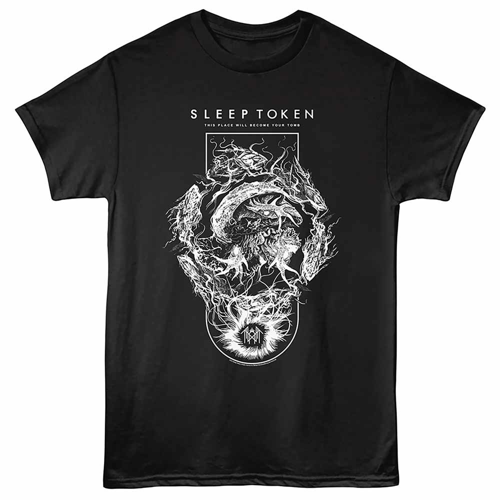 Sleep Token - This Place Will Become Your Tomb - Front Print Adult Short Sleeve Solid T-Shirt - Black