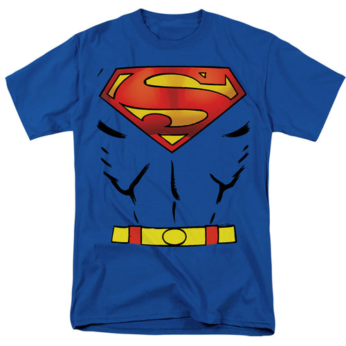 DC Comics - Superman - Chest Costume - Adult Unisex Short Sleeve T-Shirt - Blue