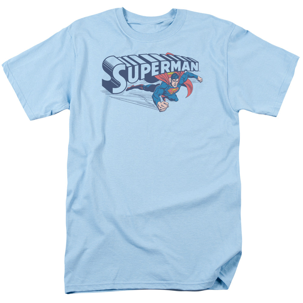 DC Comics - Superman - Under Logo - Adult Unisex Short Sleeve T-Shirt - Blue