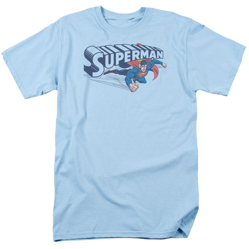 DC Comics - Superman - Under Logo - Adult Unisex Short Sleeve T-Shirt - Blue