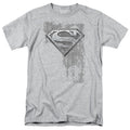 DC Comics - Superman - Riveted Metal - Adult Unisex Short Sleeve T-Shirt - Gray