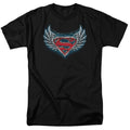 DC Comics - Superman - Steel Wings Logo - Adult Unisex T-Shirt - Black