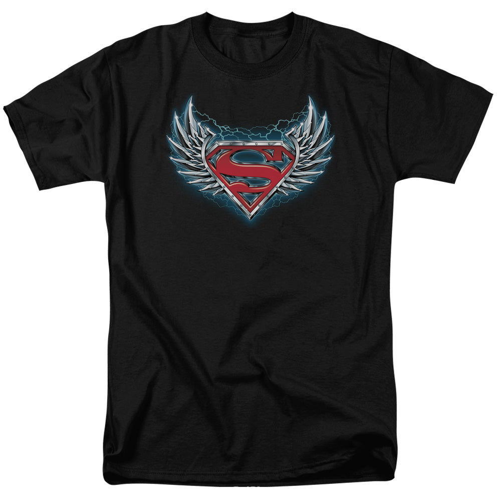 DC Comics - Superman - Steel Wings Logo - Adult Unisex T-Shirt - Black