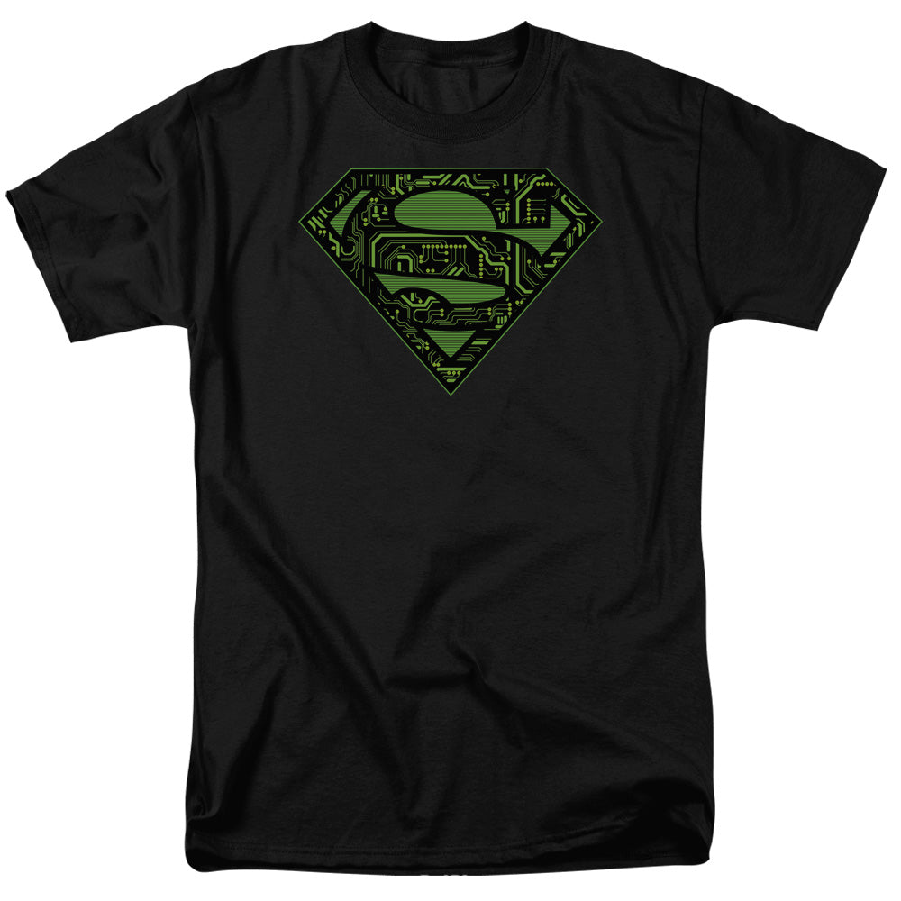 DC Comics - Superman - Circuits Shield - Adult Unisex T-Shirt - Black