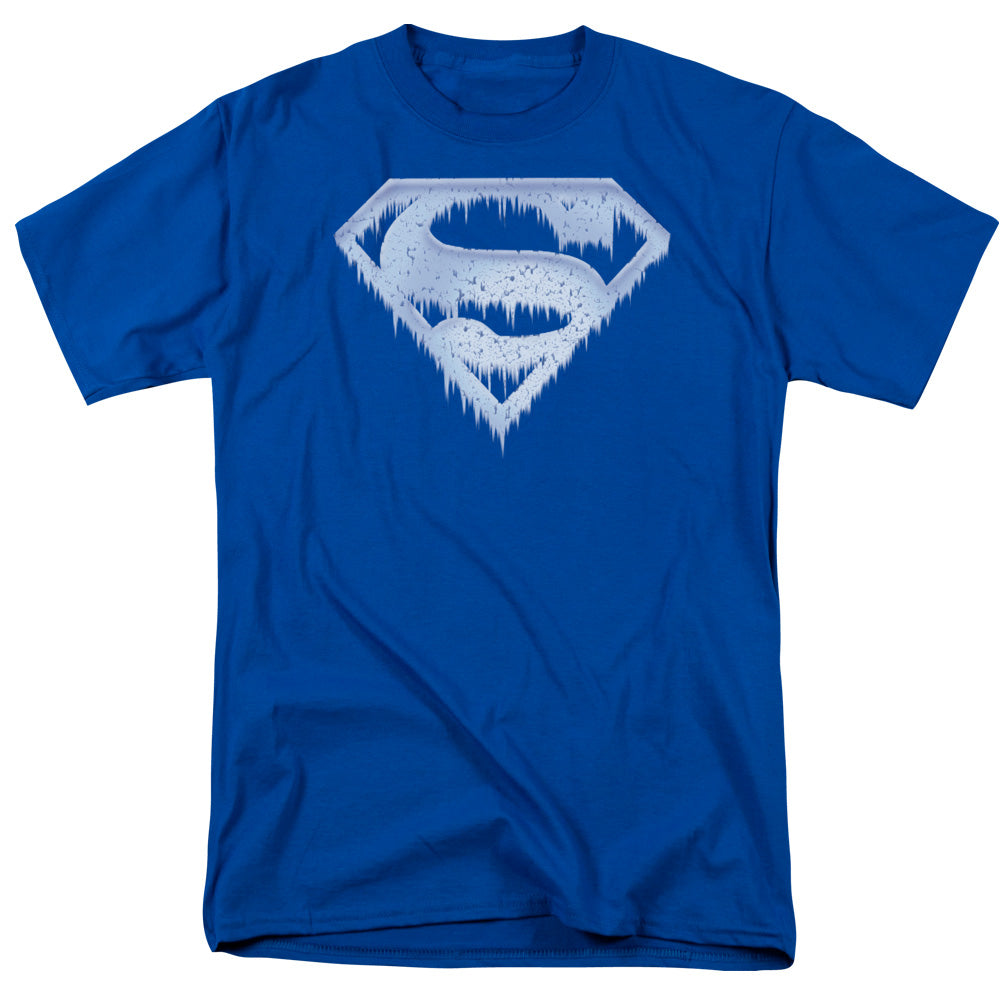 DC Comics - Superman - Ice And Snow Shield - Adult Unisex T-Shirt - Blue