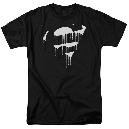 DC Comics - Superman - Dripping Shield - Adult Unisex T-Shirt - Black