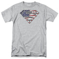 DC Comics - Superman - U.S. Steel Shield - Adult Unisex T-Shirt - Gray