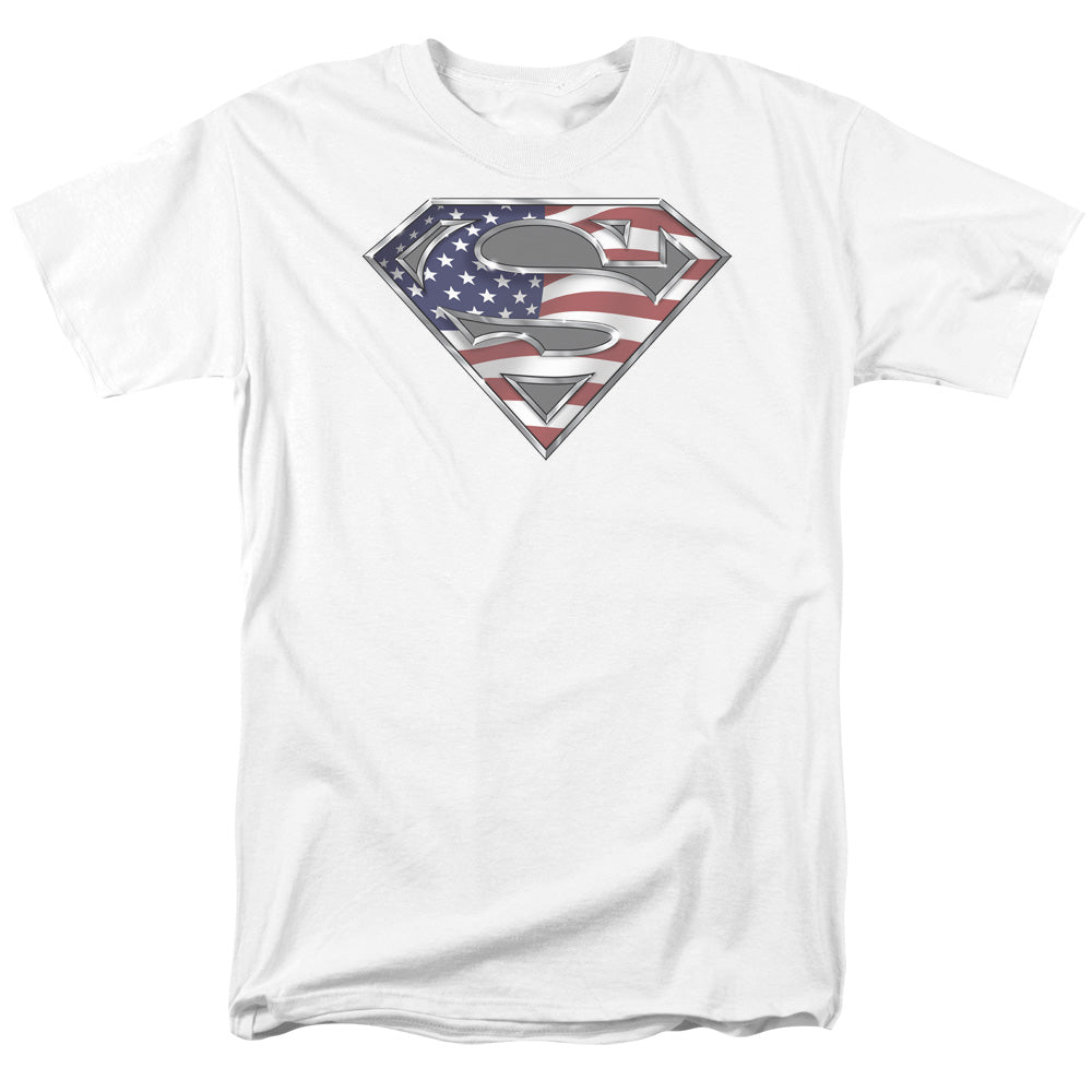 DC Comics - Superman - All American Shield - Adult Unisex T-Shirt - White