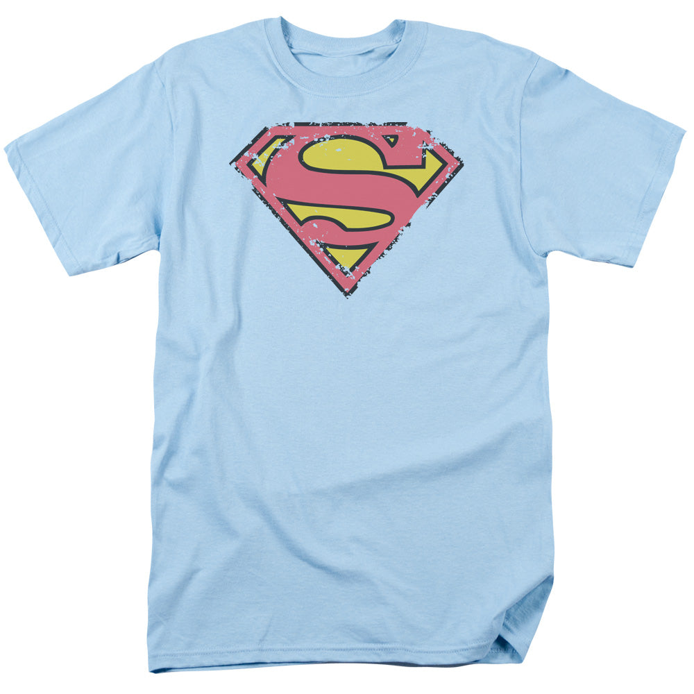 DC Comics - Superman - Distressed Shield #2 - Adult Unisex T-Shirt - Blue
